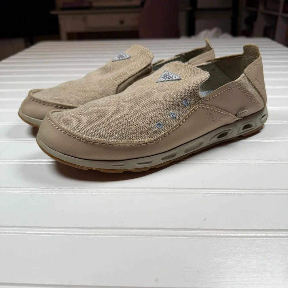 Columbia PFG Bahama Vent Loco Relaxed Mens Boat Shoes Tan BM4605-271 10